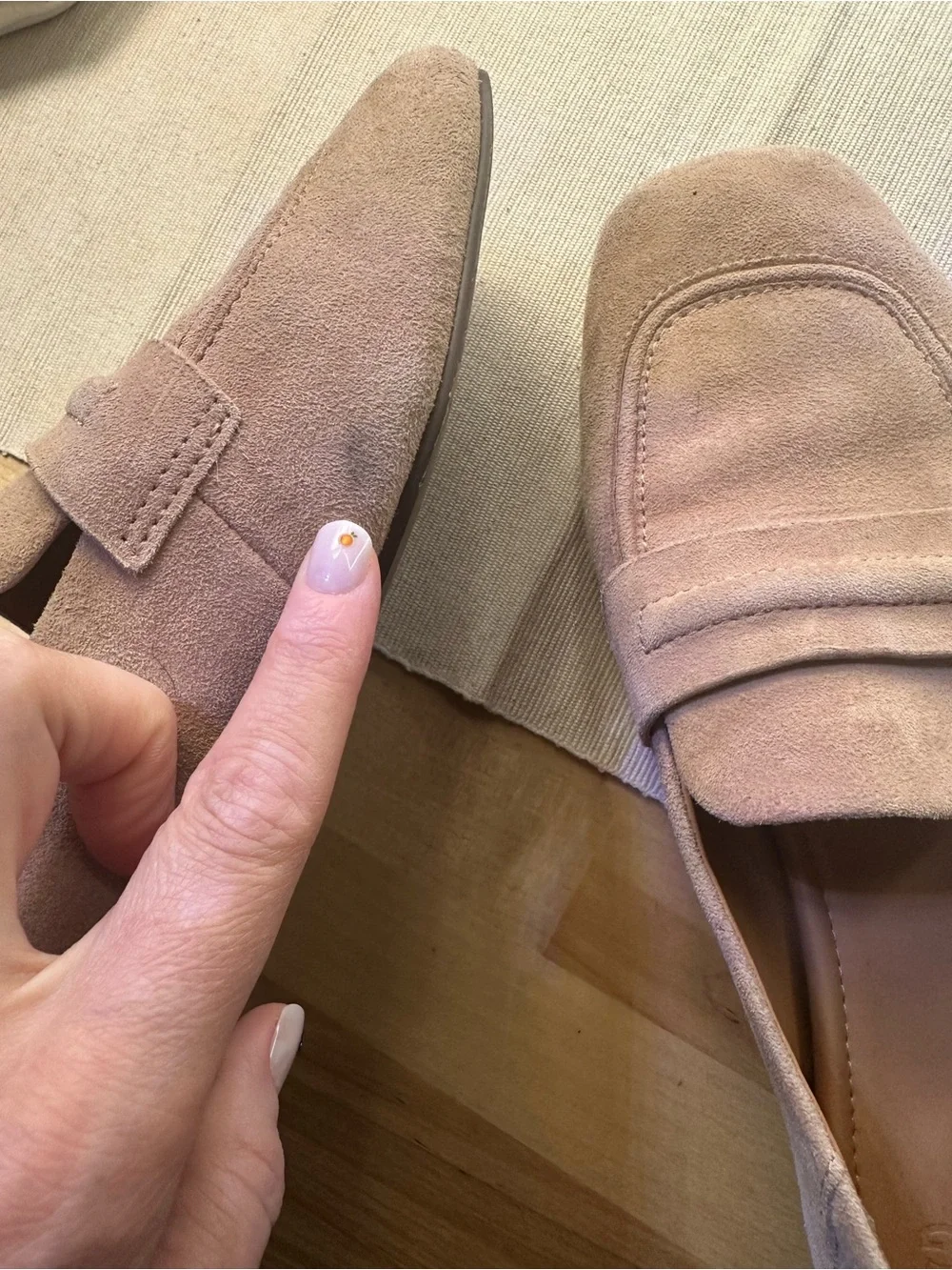 Women’s Suede Ugg Loafers in Light Taupe